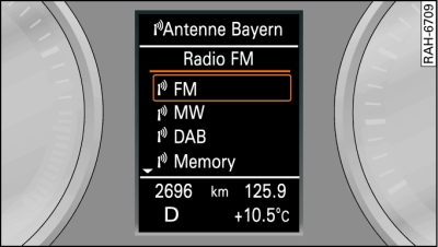 Radio menu